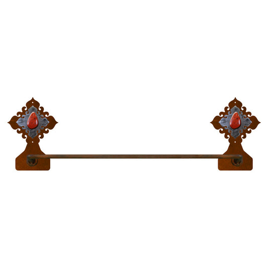 BA-7040 Red Jasper Stone Burnished Towel Bar