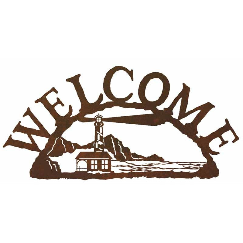 WE-9621 Light House Horizontal Welcome Sign