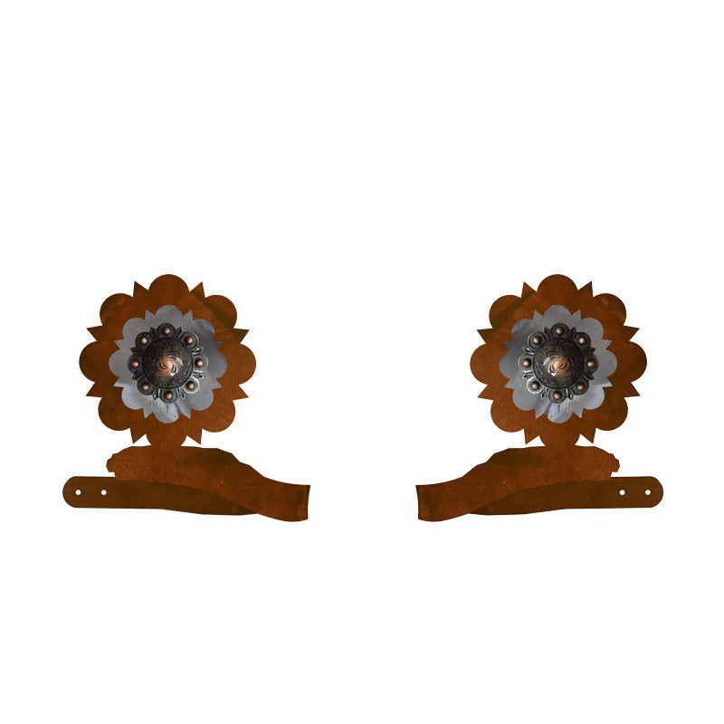 DR-9049 Round Copper Concho Tie Back Burnished