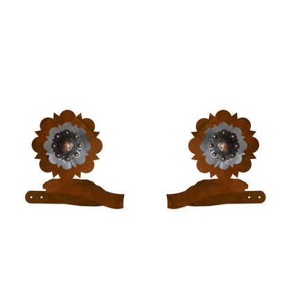 DR-9049 Round Copper Concho Tie Back Burnished