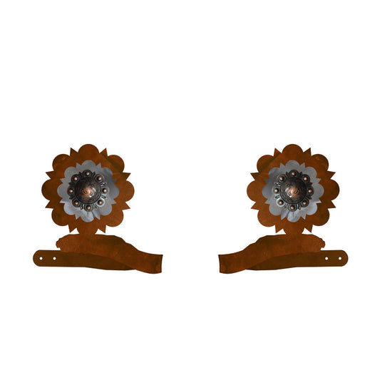 DR-9049 Round Copper Concho Tie Back Burnished