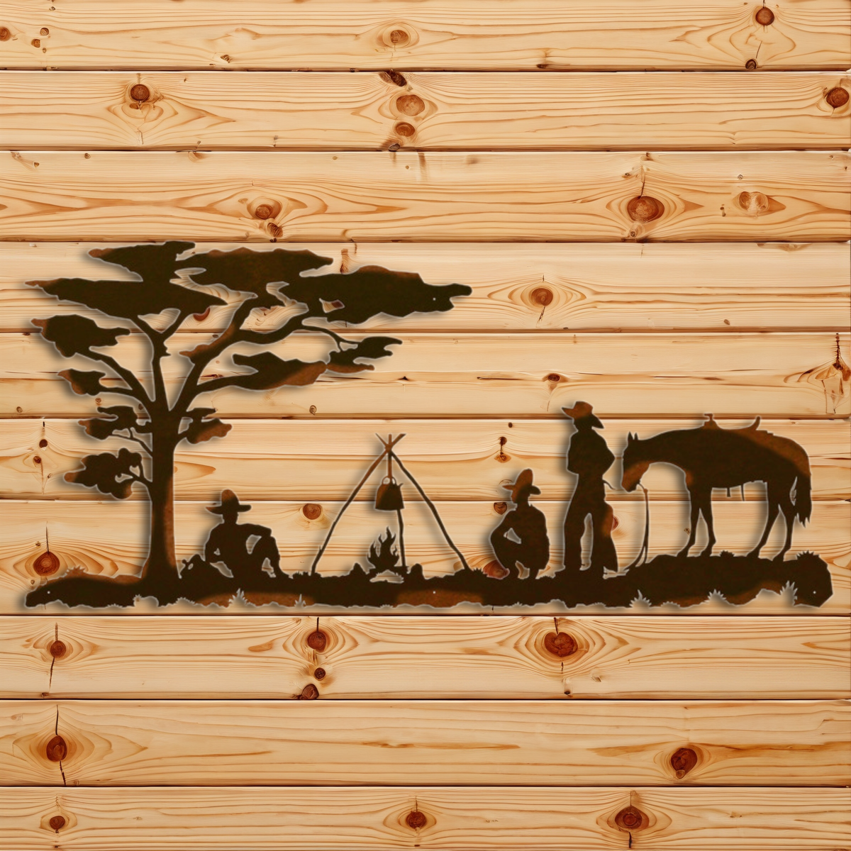 WA-6021 Cowboy Camp Wall Art - 57"