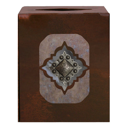 TC-9321 Diamond Old Silver Square Tissue Box Cover