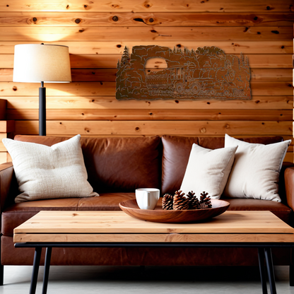 Train Locomotive Wall Art - 42"