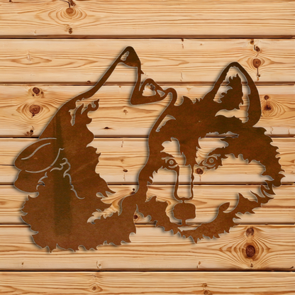 WA-3088 Wolves Wall Art - 30"