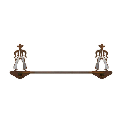 Cowboy Hand Towel Bar Burnished