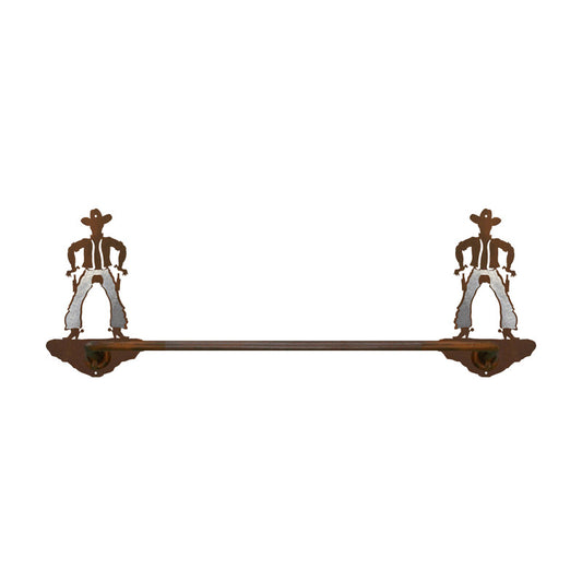 Cowboy Hand Towel Bar Burnished