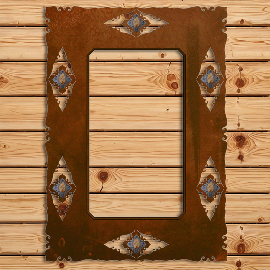 MH-1051 36" Picture Jasper Stone Mirror