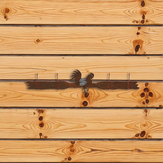 CH-5472 Rooster Burnished Four Hook