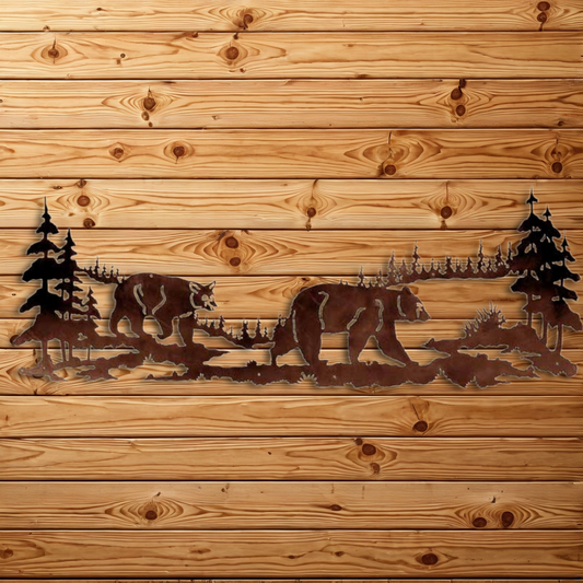 WA-8400 Bear Wall Art - 84"
