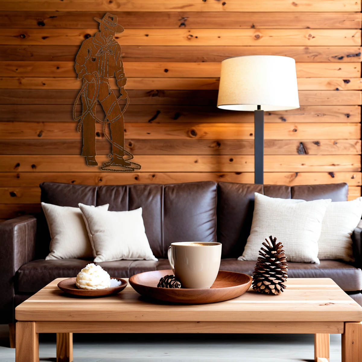 Cowboy with Lasso Wall Art - 42"