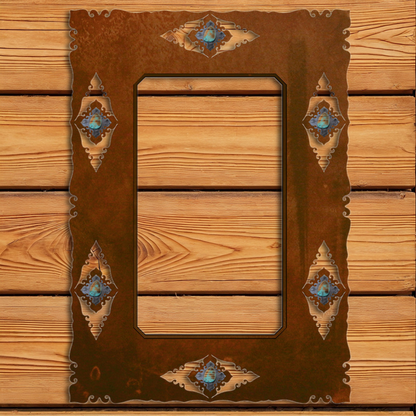 MH-2053 30" Turquoise Stone Mirror