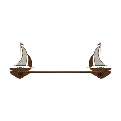 Sailboat Hand Towel Bar Burnished