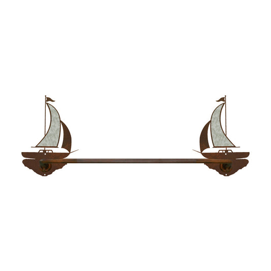 Sailboat Hand Towel Bar Burnished