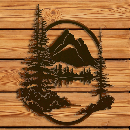 WA-73063 Tetons Jennys Lake Oval Wall Art - 26"