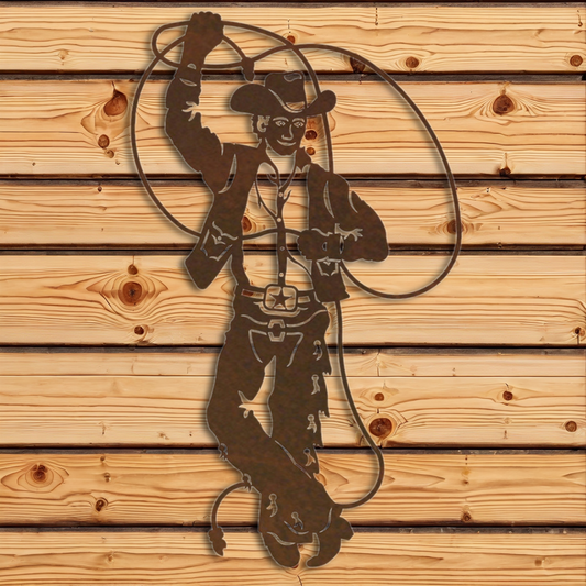 WA-4281 Roping Cowboy Wall Art - 42"
