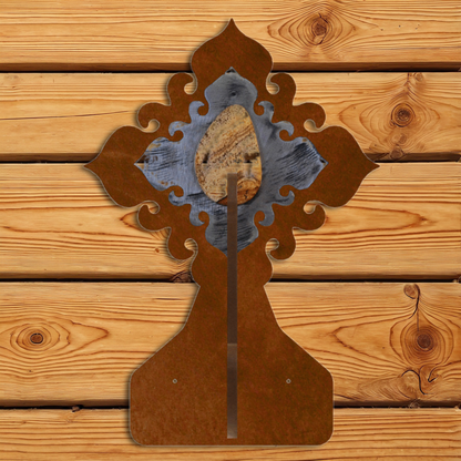 CH-4222 Picture Jasper Stone Double Coat Hook