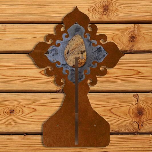 CH-4222 Picture Jasper Stone Double Coat Hook