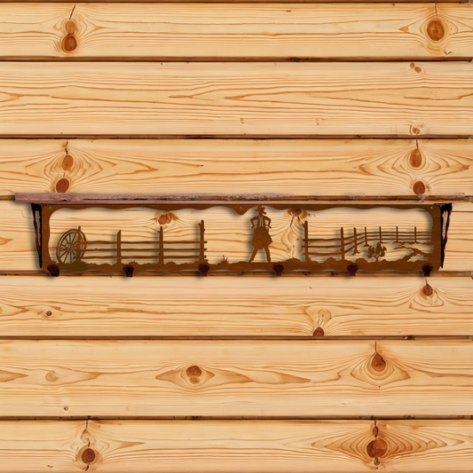 SW-5757 Cowgirl 42" Coat Hook Shelf