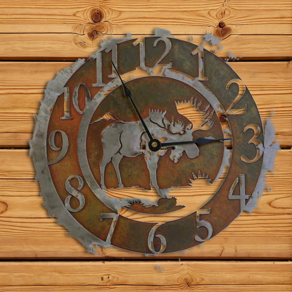 CL-5060 Moose 12" Round Clock