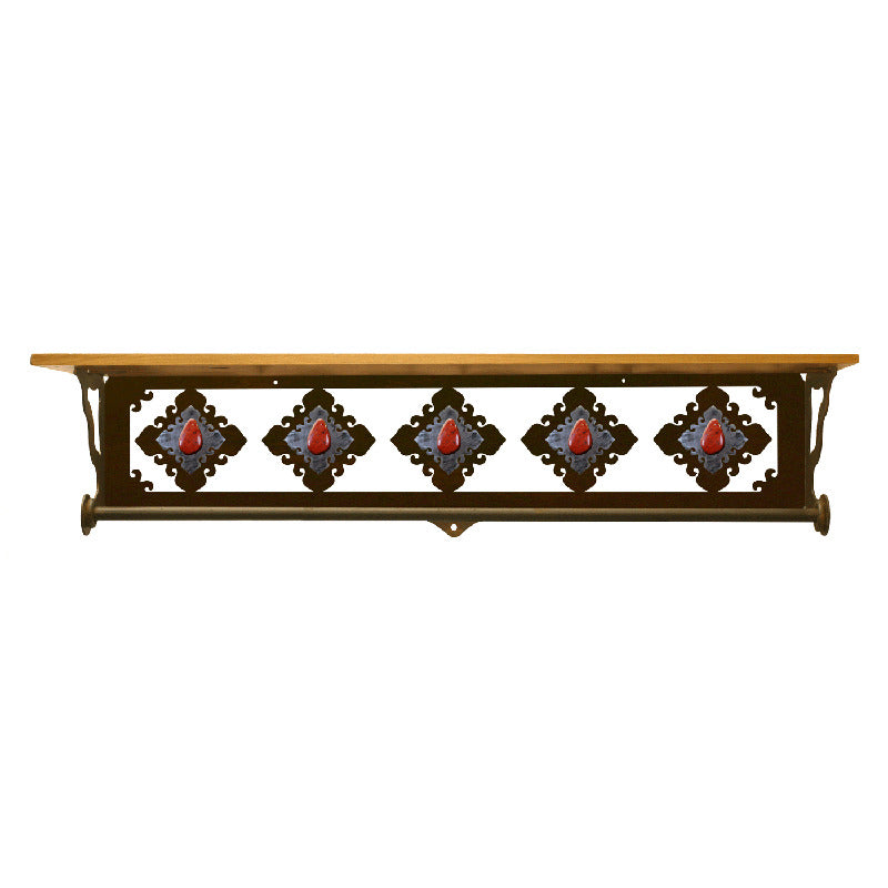 Red Jasper 34" Towel Bar Shelf
