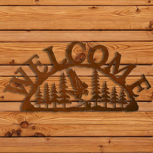 WE-9612 Eagle Horizontal Welcome Sign