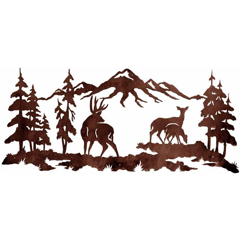 Deer Family Wall Art - 57"