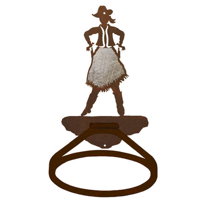 BA-8316 Cowgirl Towel Ring Burnished