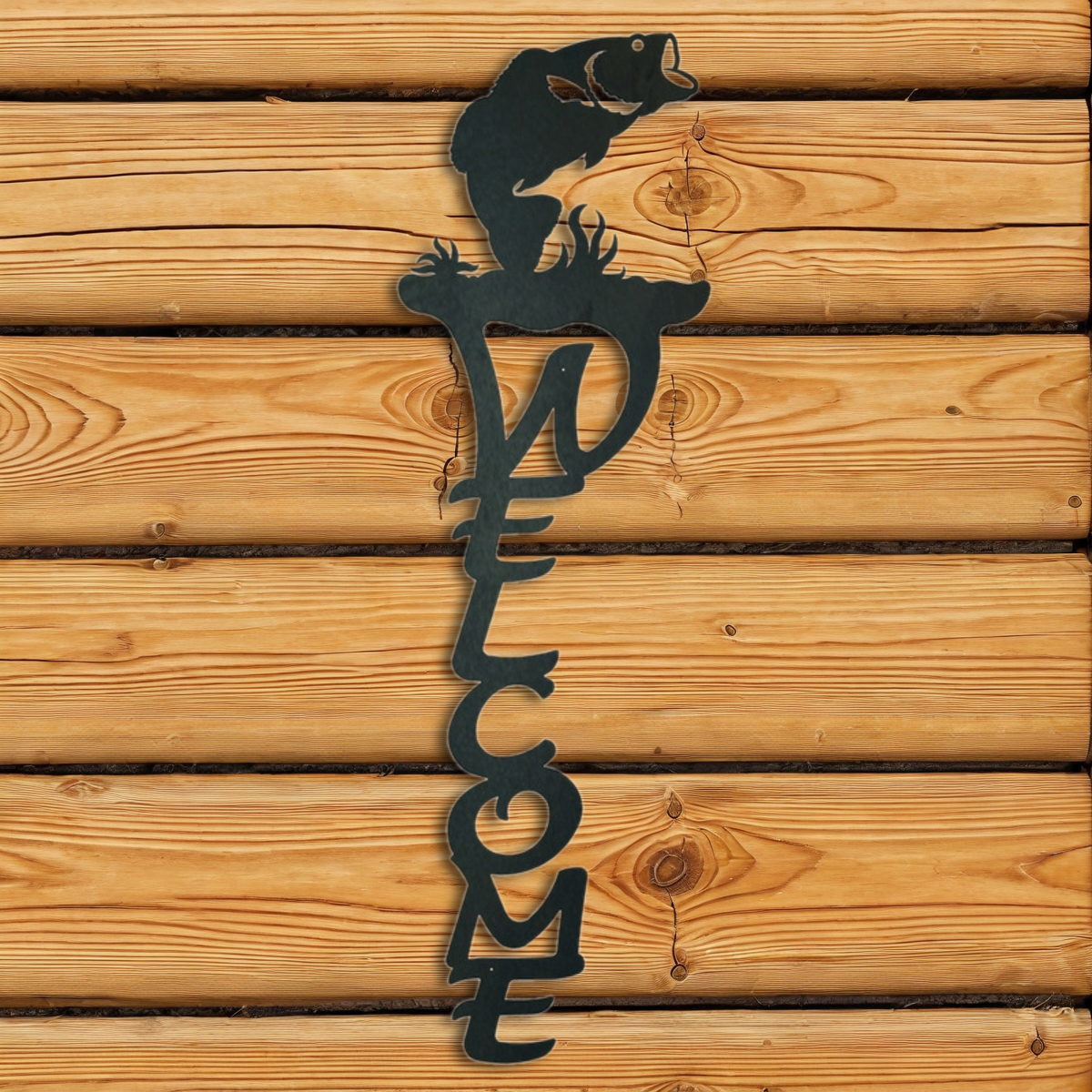 WE-2001 Bass Vertical Welcome Sign