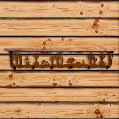 SW-5708 Desert Scene 42" Coat Hook Shelf