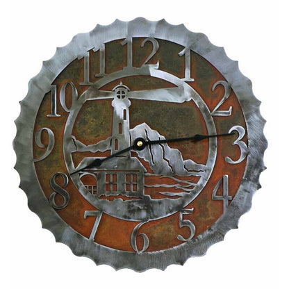Lighthouse 12" Round Clock