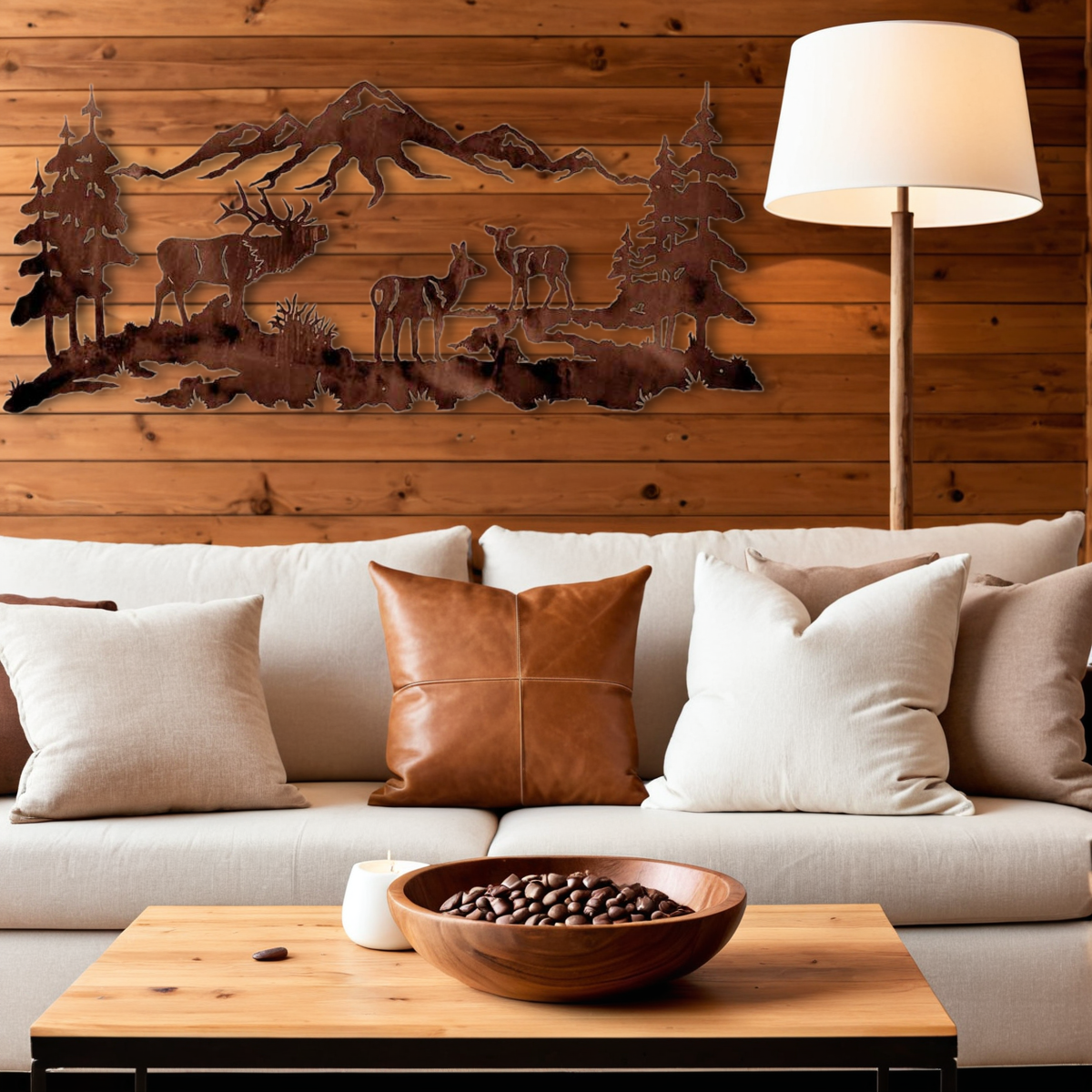 Elk Family Wall Art - 57"