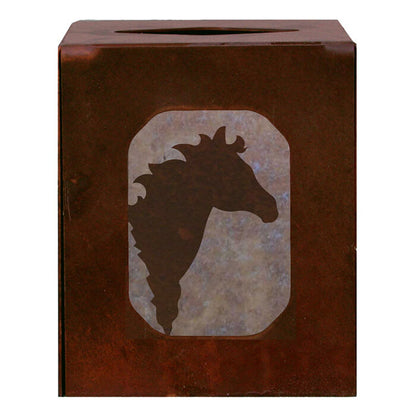 TC-9278 Horse Square Tissue Box Cover