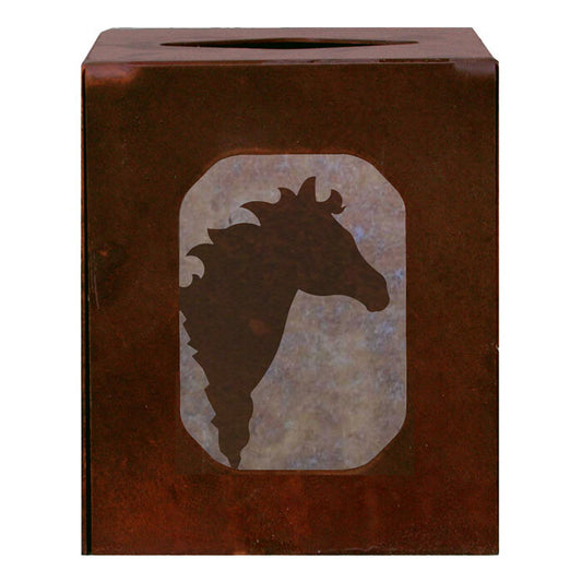 TC-9278 Horse Square Tissue Box Cover