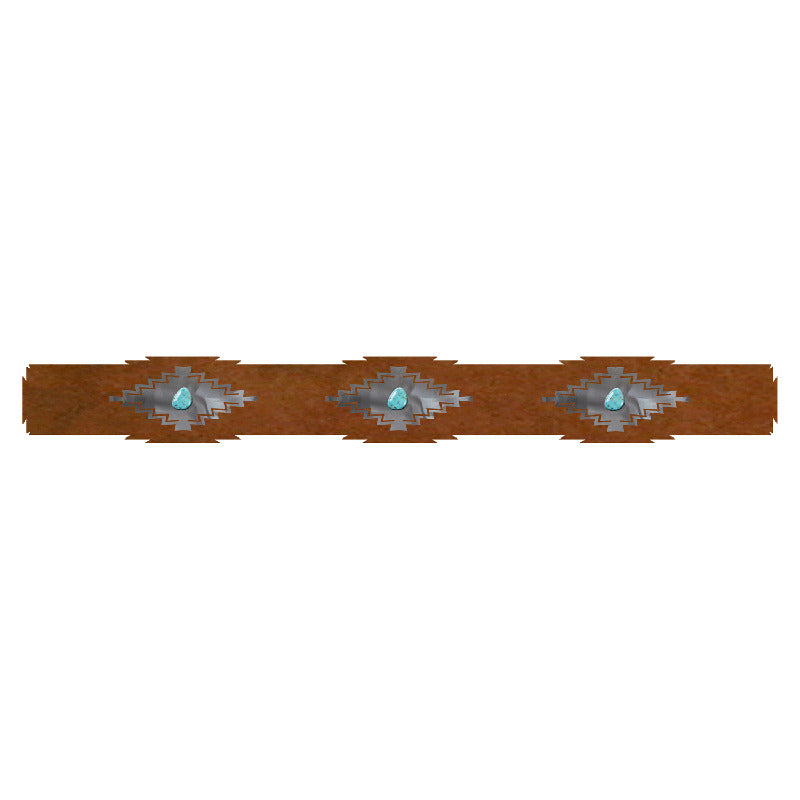 RR-6006 Desert Diamond with Turquoise 36" Rug Holder