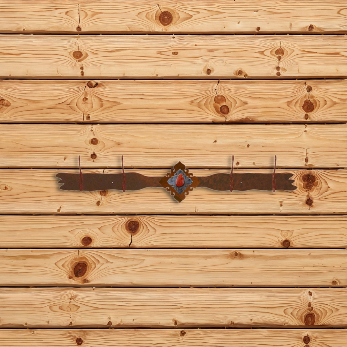 CH-4623 Red Jasper Stone Six Hook