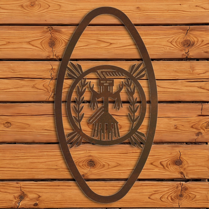 WA-72125 Yei Corn Flower Oval Vertical Wall Art