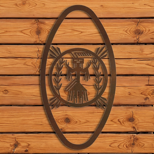 WA-72125 Yei Corn Flower Oval Vertical Wall Art