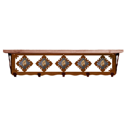 Picture Jasper Stone 34" Coat Hook Shelf