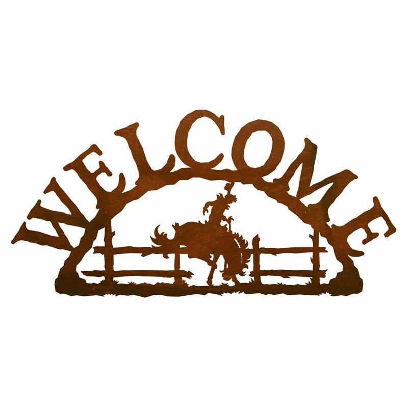 Bronc Horizontal Welcome Sign