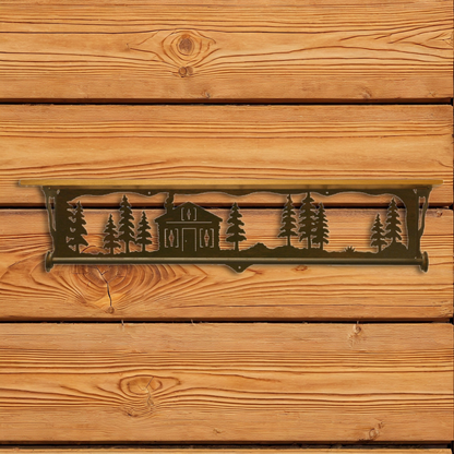 BA-3406 Cabin in The Pines 34" Towel Bar Shelf