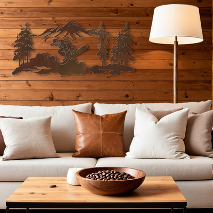 Snow Boarder Wall Art - 57"