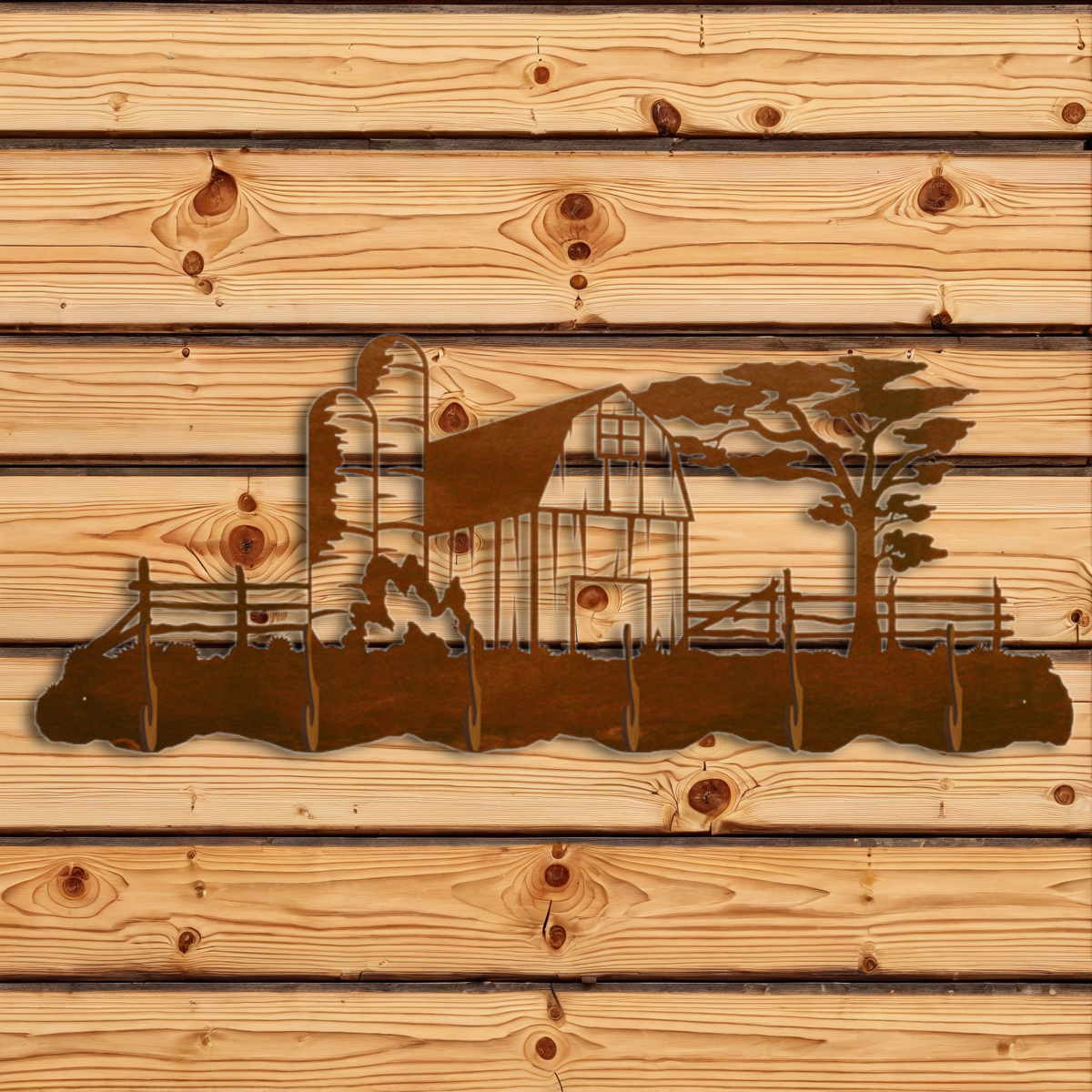 CH-5752 Barnyard Scenic Six Hook