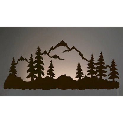 WA-9034 Mountain Scene Back Lite Wall Art