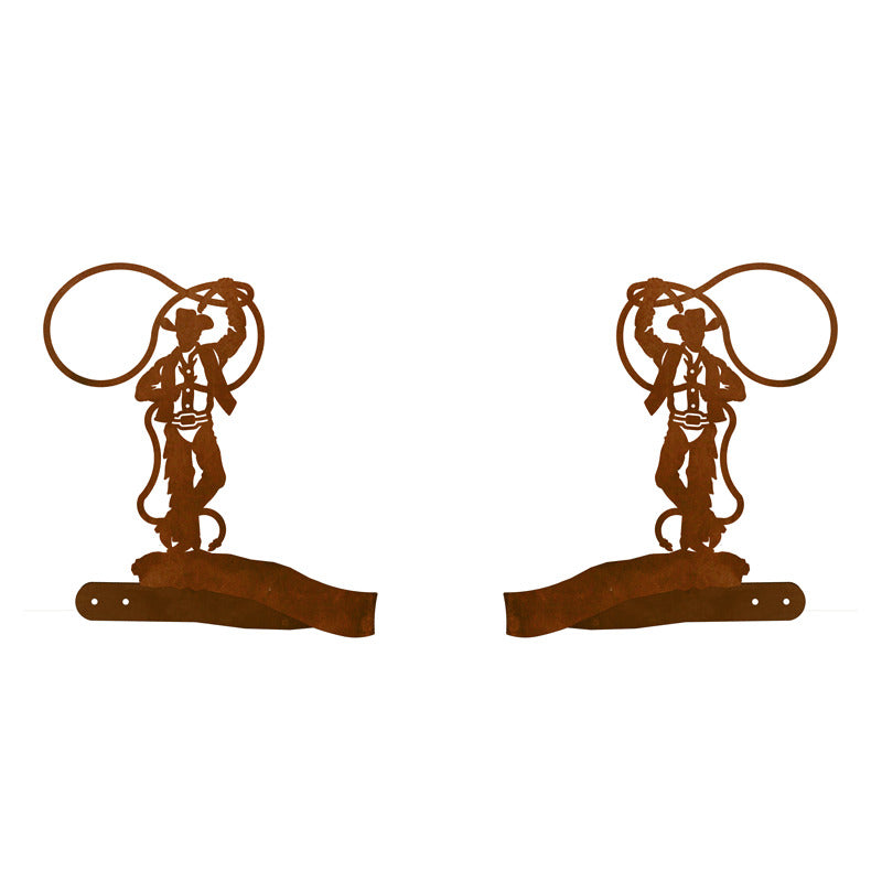 Roping Cowboy Tie Back