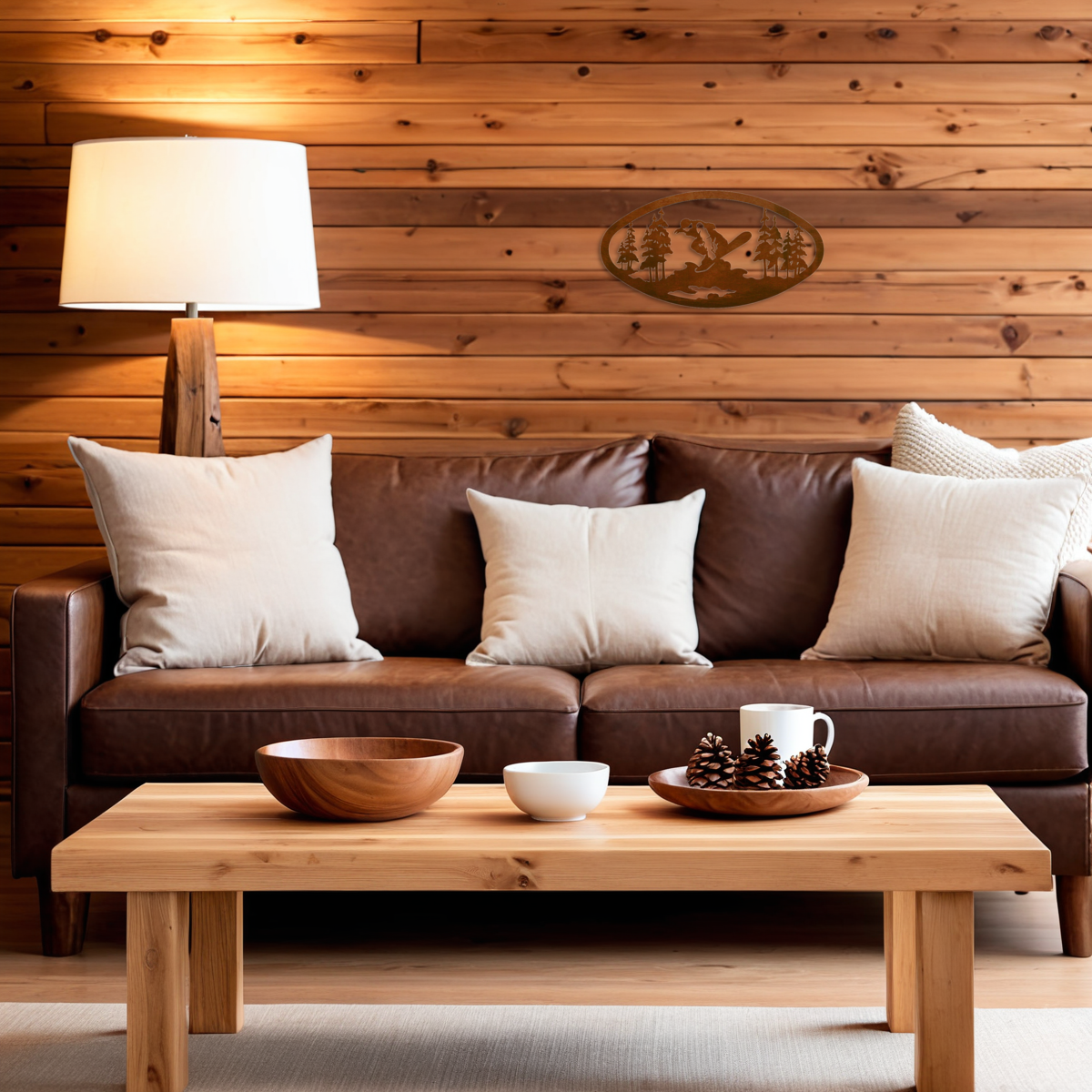 Snowboarder Oval Wall Art Horizontal