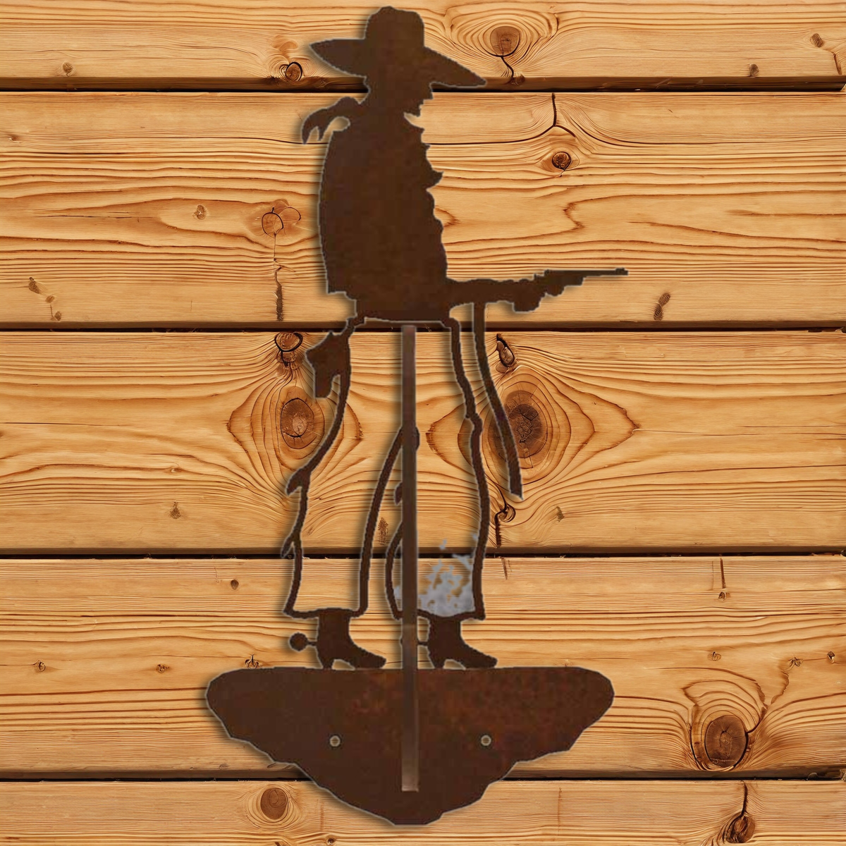 CH-5256 Pistol Cowboy Double Coat Hook Burnished