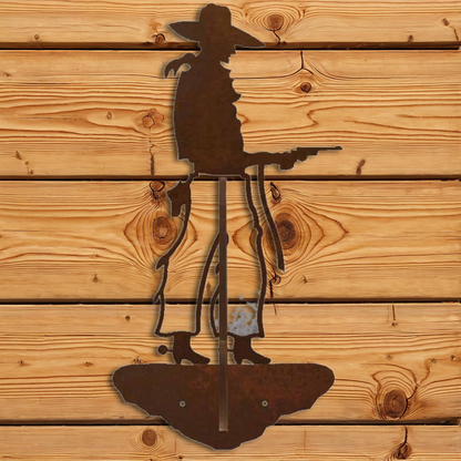 CH-5256 Pistol Cowboy Double Coat Hook Burnished