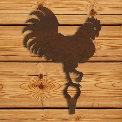 CHL-208 Rooster Large Single Coat Hook
