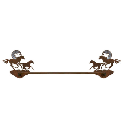 Horse Hand Towel Bar Burnished